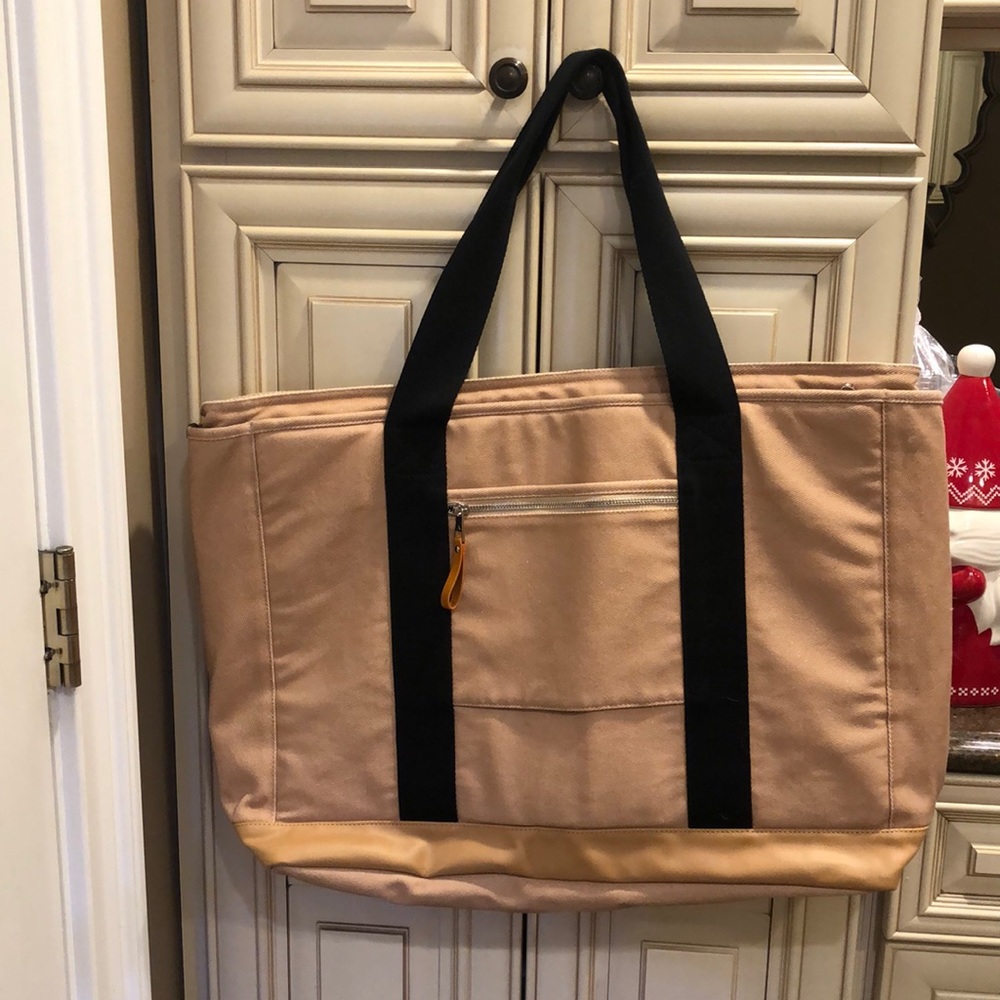 State Bag- large canvas tote- never used- length - 24 inches- height 16 inches